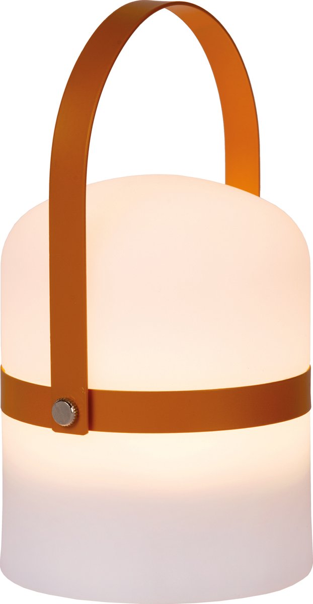 Lucide little joe - lampe de table rechargeable intérieur extérieur - batterie rechargeable - ø 10 cm - LED dimmable - 1x0,3W 3000K - IP44 - marron