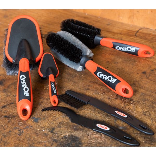 Ensemble de brosses Cyclon pour le nettoyage des vélos dans un sac