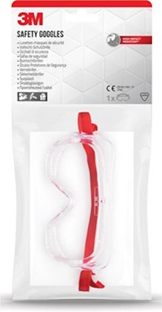 3m 1061645 - lunettes de sécurité transparentes contre les impacts | 3 pièces