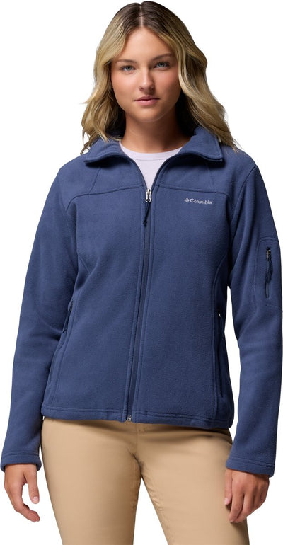 Columbia fast trek ii gilet polaire femme adultes - fermeture et poches avec fermeture éclair - gilet d'extérieur - bleu - taille l