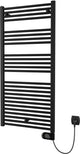 Sèche-serviettes électrique Plieger Elba - Sèche-serviettes - avec thermostat à horloge - 126,2 cm x 50 cm - 500 watts - noir mat