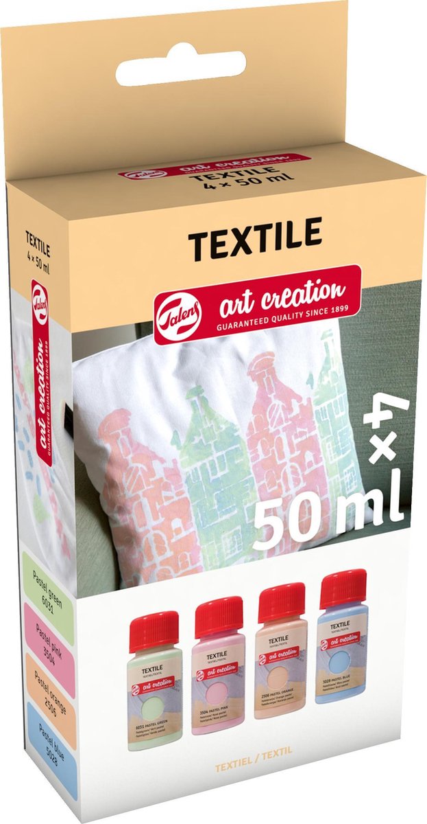 Talens art création peinture textile pastel 4x50ml