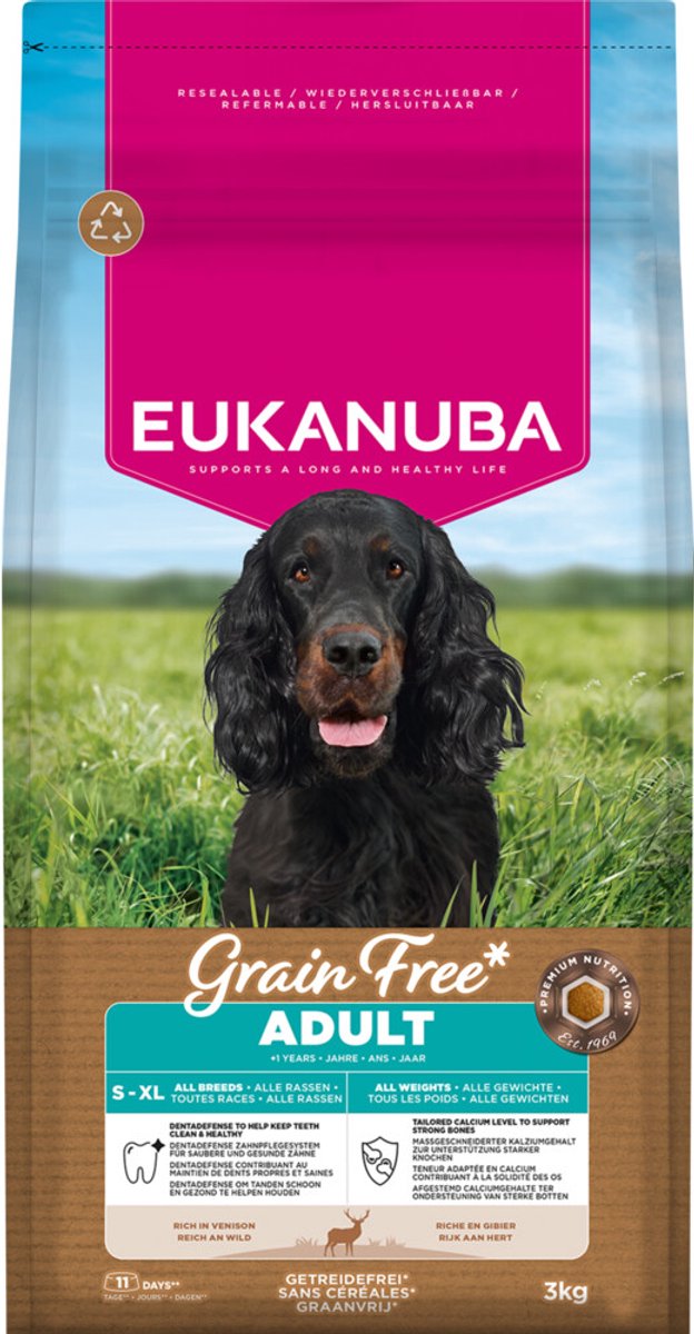 Eukanuba nourriture sèche pour chien adulte toutes tailles cerf - 3 kg