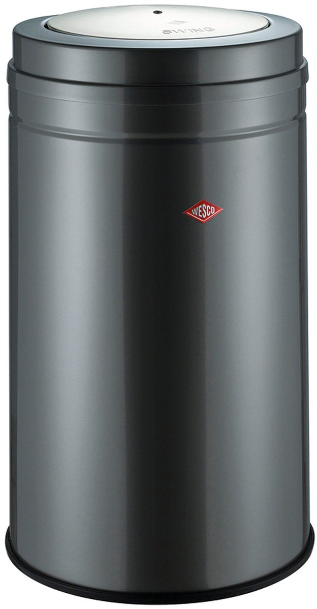 Wesco grande poubelle pivotante | 120 litres | métal - graphite | poubelle - fabriquée en Allemagne