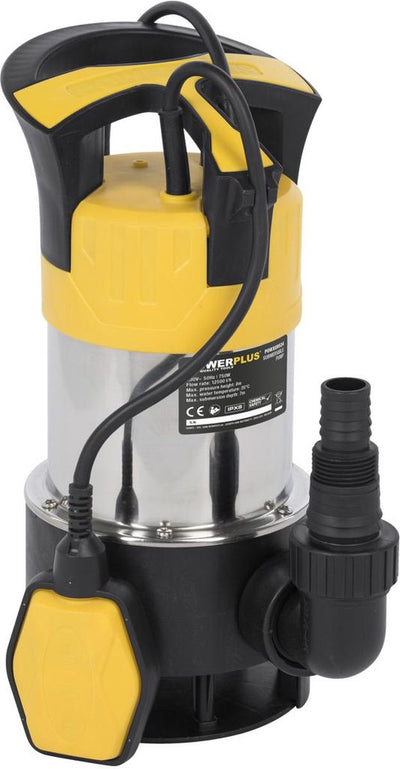 Pompe à eau électrique Powerplus POWXG9524 - Pompe submersible 750 W, température maximale de 35°C et débit de 12500 l heure, outils de jardin