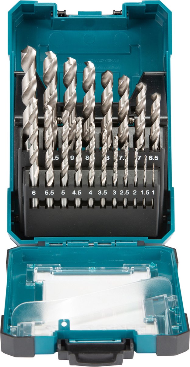 Makita d-67549 - jeu de forets - acier rapide rectifié (hss-g) - 19 pièce(s)