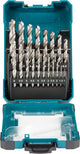 Makita d-67549 - jeu de forets - acier rapide rectifié (hss-g) - 19 pièce(s)
