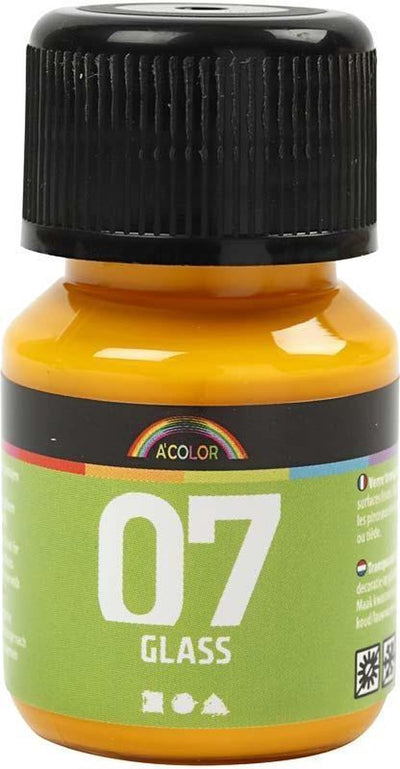 Creativ Company Paint en verre permanent jaune, 30 ml