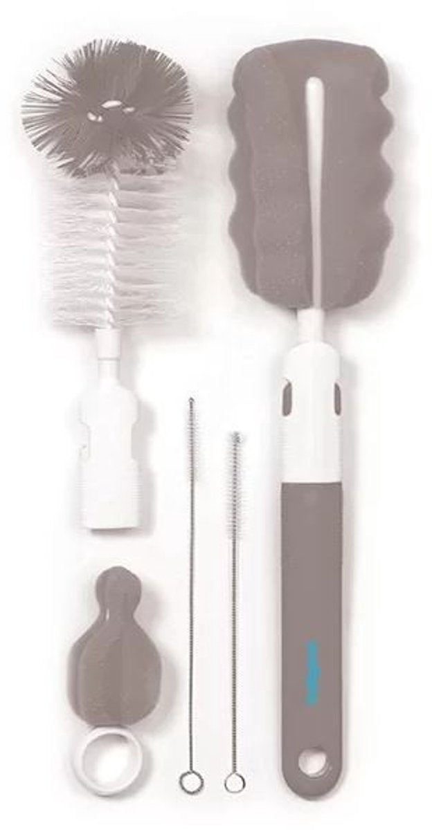 Babyono set de pinceaux porte-biberon anthracite