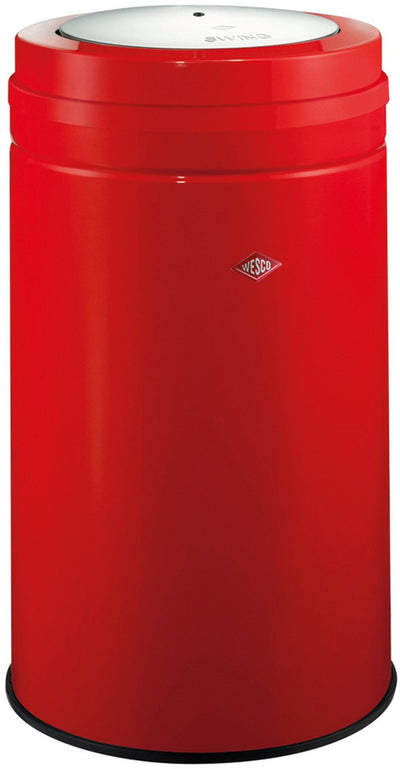 Wesco grande poubelle pivotante | 120 litres | métal - rouge | poubelle - fabriquée en Allemagne