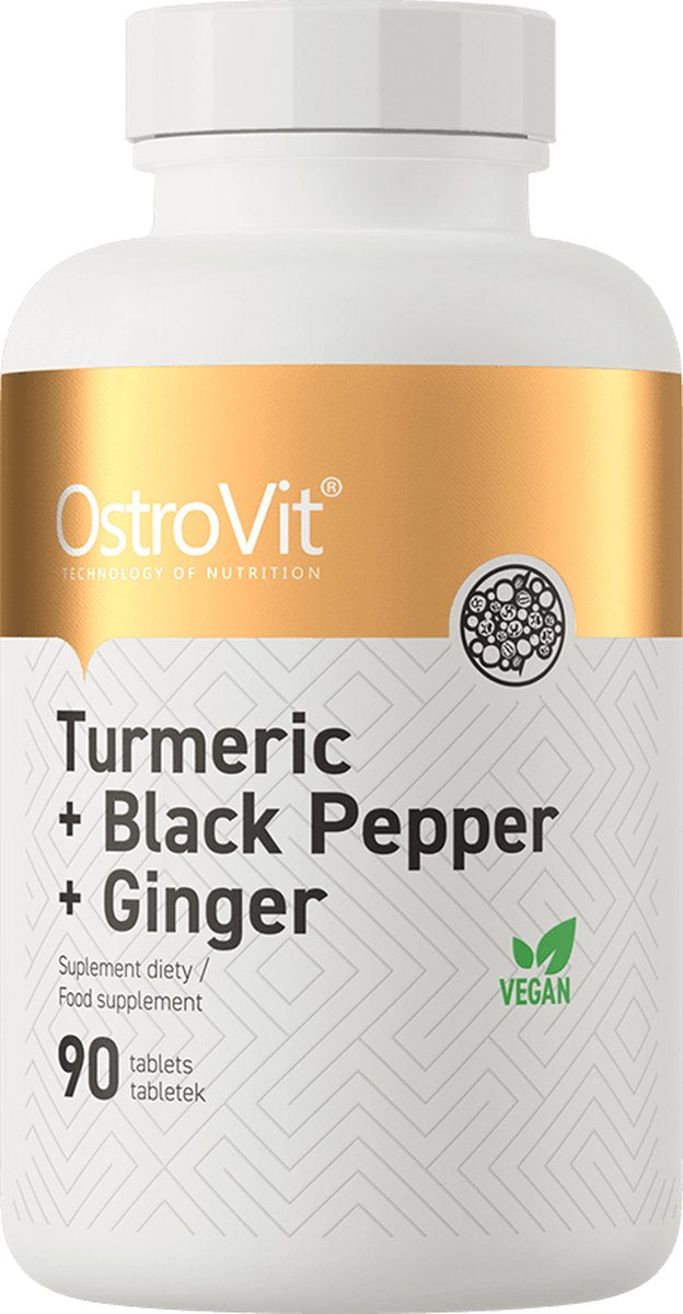 Superaliments Ostrovit - curcuma + poivre noir + gingembre 90 comprimés