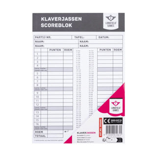 Klaverjas marque le bloc 50 feuilles
