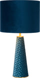 Lucide extravaganza velours - lampe de table - ø 25 cm - 1xe27 - turquoise