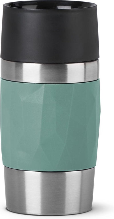 Tefal compact n2160310 mug de voyage - bouteille thermos - 300 ml - vert - étanche - convient aux boissons chaudes et froides