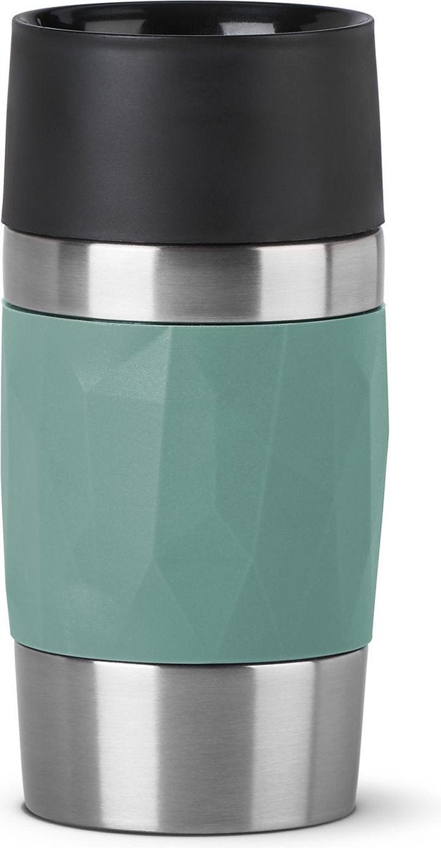Tefal compact n2160310 mug de voyage - bouteille thermos - 300 ml - vert - étanche - convient aux boissons chaudes et froides