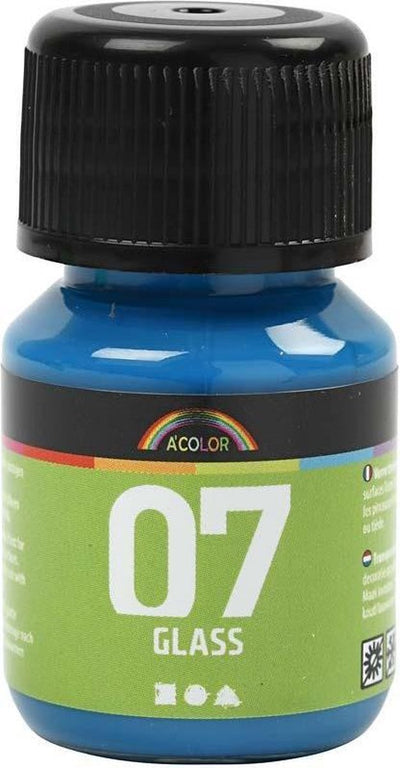 Peinture en verre permanente - turquoise, 30 ml