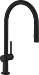 Hansgrohe talis 1-gr robinet de cuisine 210 avec douchette extractible noir mat