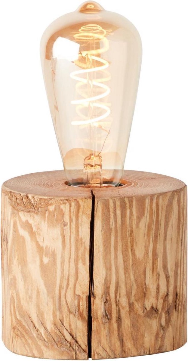 Brilliant trabo - lampe de table - hauteur 10 cm - ø 10 cm - e27 max 1x25w - bois