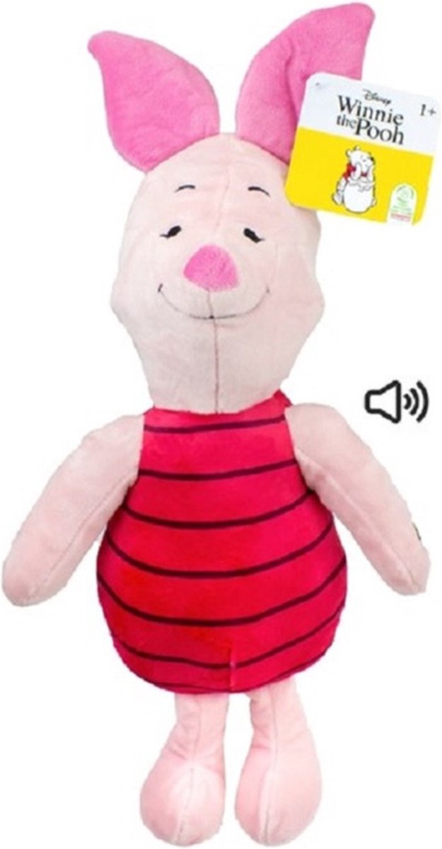 Disney peluche peluche cochon porcelet de Winnie l'ourson - avec son - 30 cm - personnages de dessins animés connus