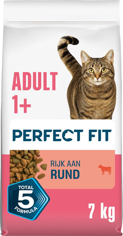 Nourriture pour chat Perfect Fit - adulte - bœuf - 7kg