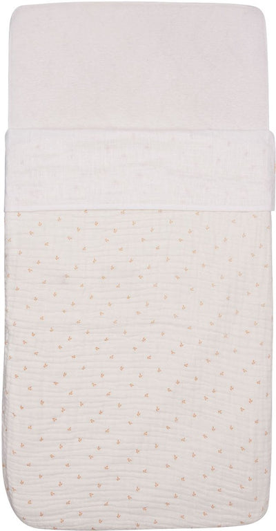 Drap pour berceau Jollein - 75x100cm - flammé - ivoire