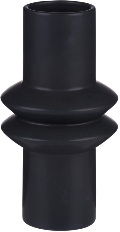 Arti casa vase cylindrique noir - vase décoratif pour fleurs et intérieur - vase minimaliste au design moderne - ø10,5 x 19,8 cm