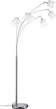 Rl live your light reality tommy - lampadaire - nickel mat - excl. 5x e14 3,5 w - interrupteur au pied