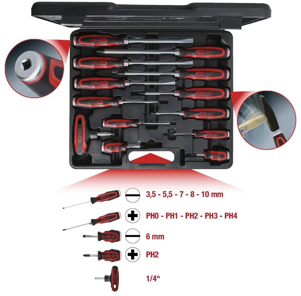 Ensemble d'outils KS d'écrandisseurs battent des bouchons