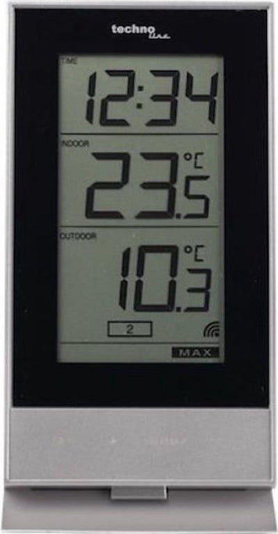 Station météo Technoline ws 9900 - 85x166x56 mm - blanc - avec 1 capteur extérieur - tl-ws9900