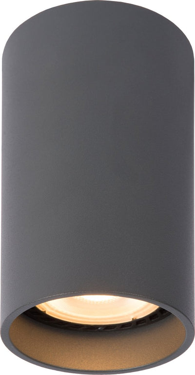 Lucide delto - spot de plafond (plafonnier) - ø 5,5 cm - led dim to warm - gu10 - 1x5w 2200k 3000k - gris