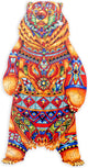 Engelhart puzzle en bois ours - 162 pièces de puzzle uniques - puzzle en bois de taille A4 - jeu de puzzle d'animaux - jeu de réflexion stimulant - avec étui de rangement -