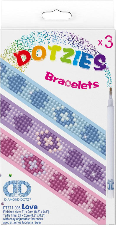 Diamond dotz® Diamond dotz dotzies bracelets d'amour - peinture diamant - 804 dotz - 21x2 cm