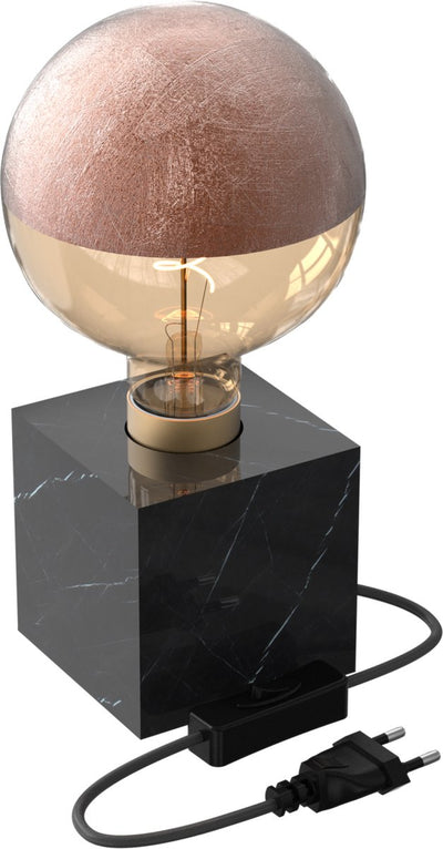 Lampe de table Calex marbre carré - e27 - noir - excl. source de lumière