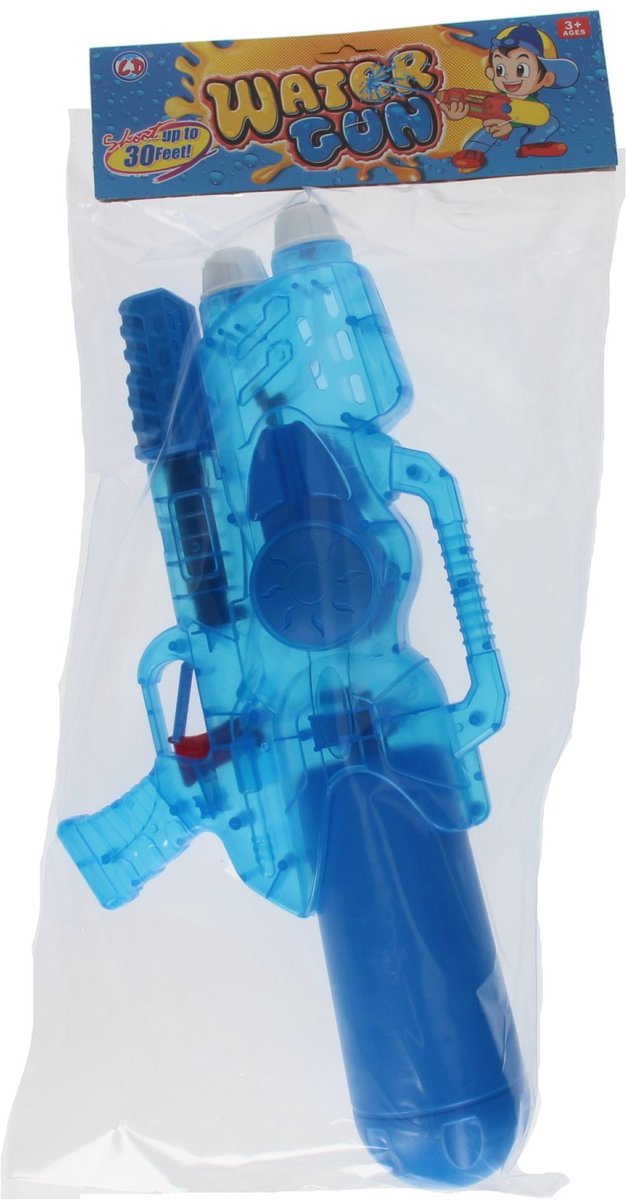 Pistolet à eau rose transparent, 47 cm