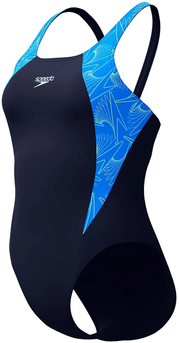Speedo maillot de bain de sport femme hyperboom splice muscleback bleu marine