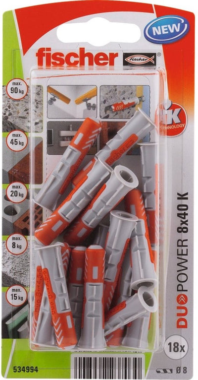 Fischer 534994 duopower 8 x 40 k nv fiche bi-composant 40 mm 8 mm 1 jeu(s)