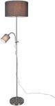 Rl live your light reality lampadaire owen - nickel mat - excl. e14 e27 - lampe de lecture flexible - commutable séparément