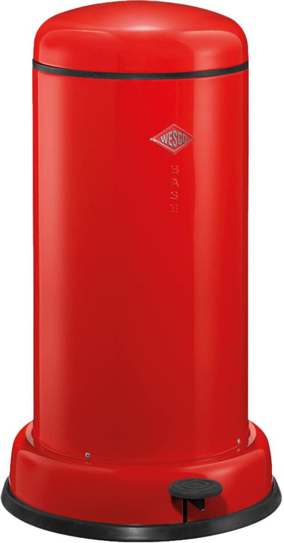 Poubelle Wesco baseboy avec fermeture amortie | 20 litres | métal - rouge | poubelle à pédale