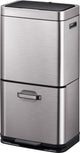 Eko - poubelle à capteur de recyclage himalaya 35+25 litres - plastique inox - gris, acier inoxydable mat - poubelle