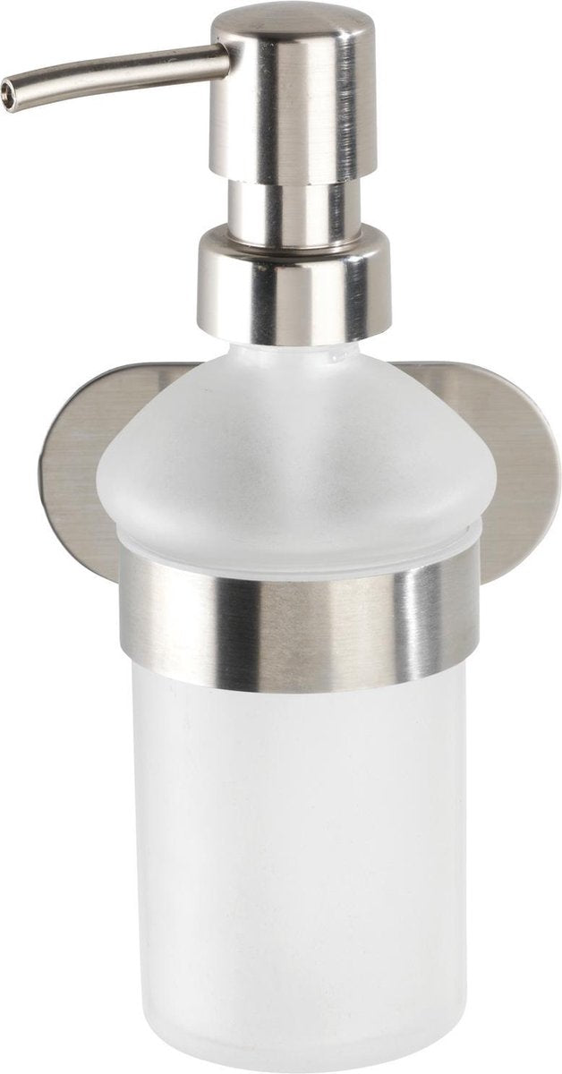 Wenko turbo-loc® distributeur de savon orea acier inoxydable mat 200ml - pompe à savon - montage sans perçage - autocollant - 10 ans de garantie