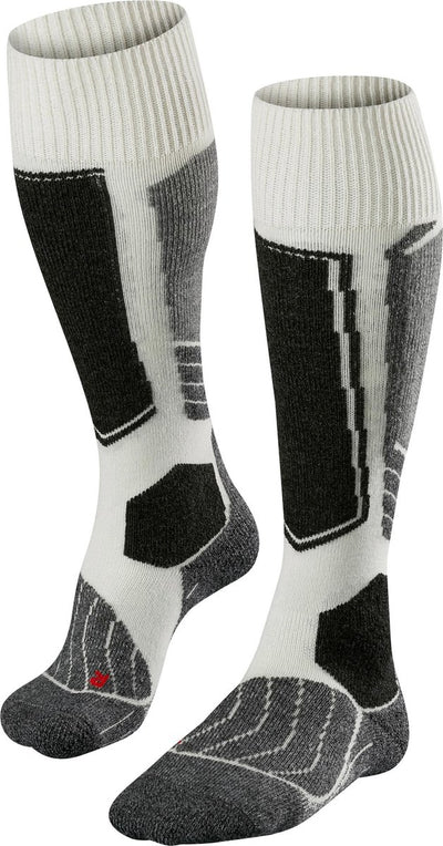 Falke sk1 chaussettes de ski chaudes et épaisses en laine fonctionnelle femme blanc - taille 39-40