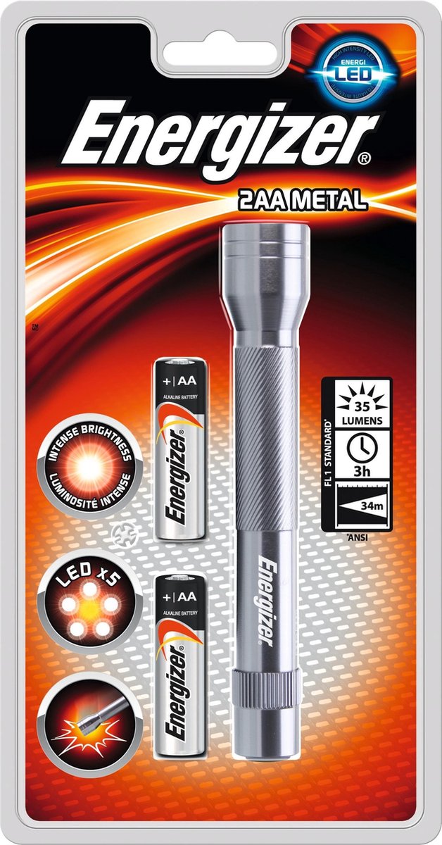 Lampe de poche LED Energizer – 50 lm – gris