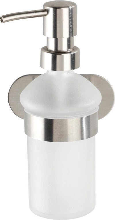 Wenko turbo-loc® distributeur de savon orea acier inoxydable mat 200ml - pompe à savon - montage sans perçage - autocollant - 10 ans de garantie