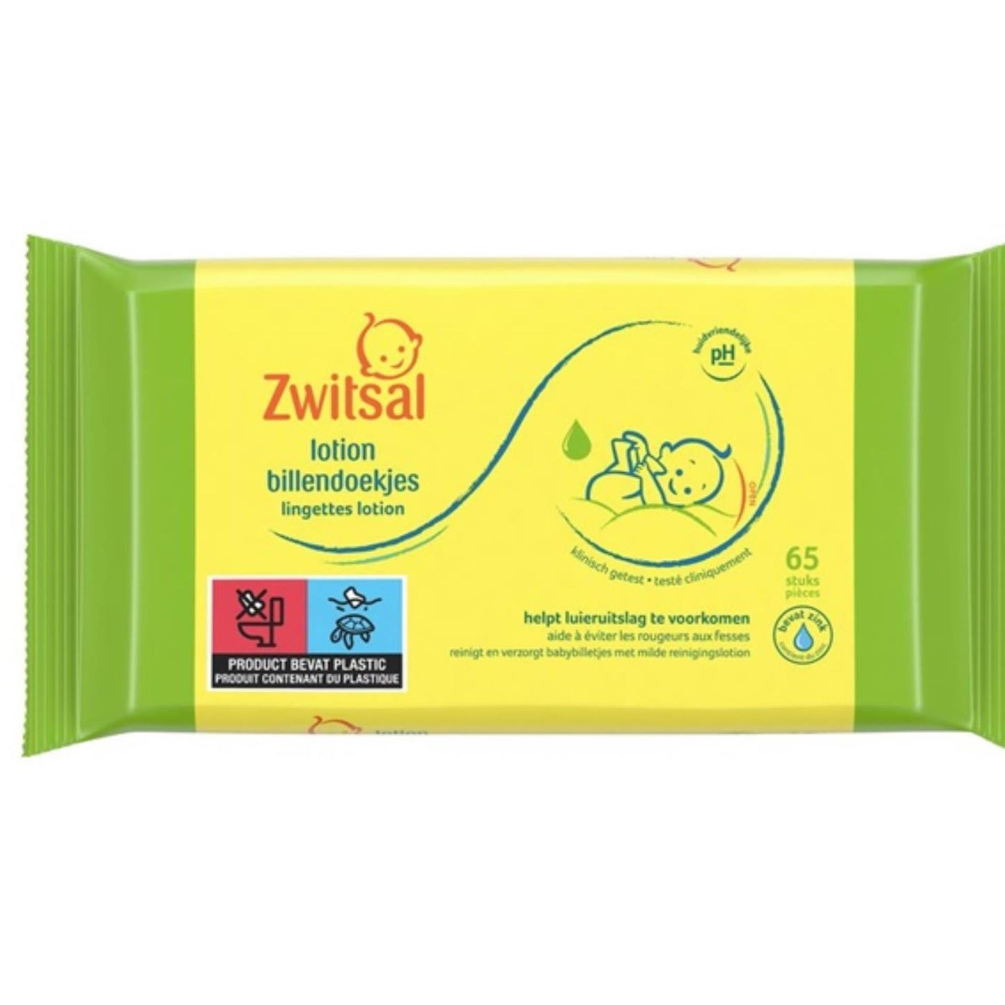Zwitsal lingettes pour bébé lotion 65 pièces