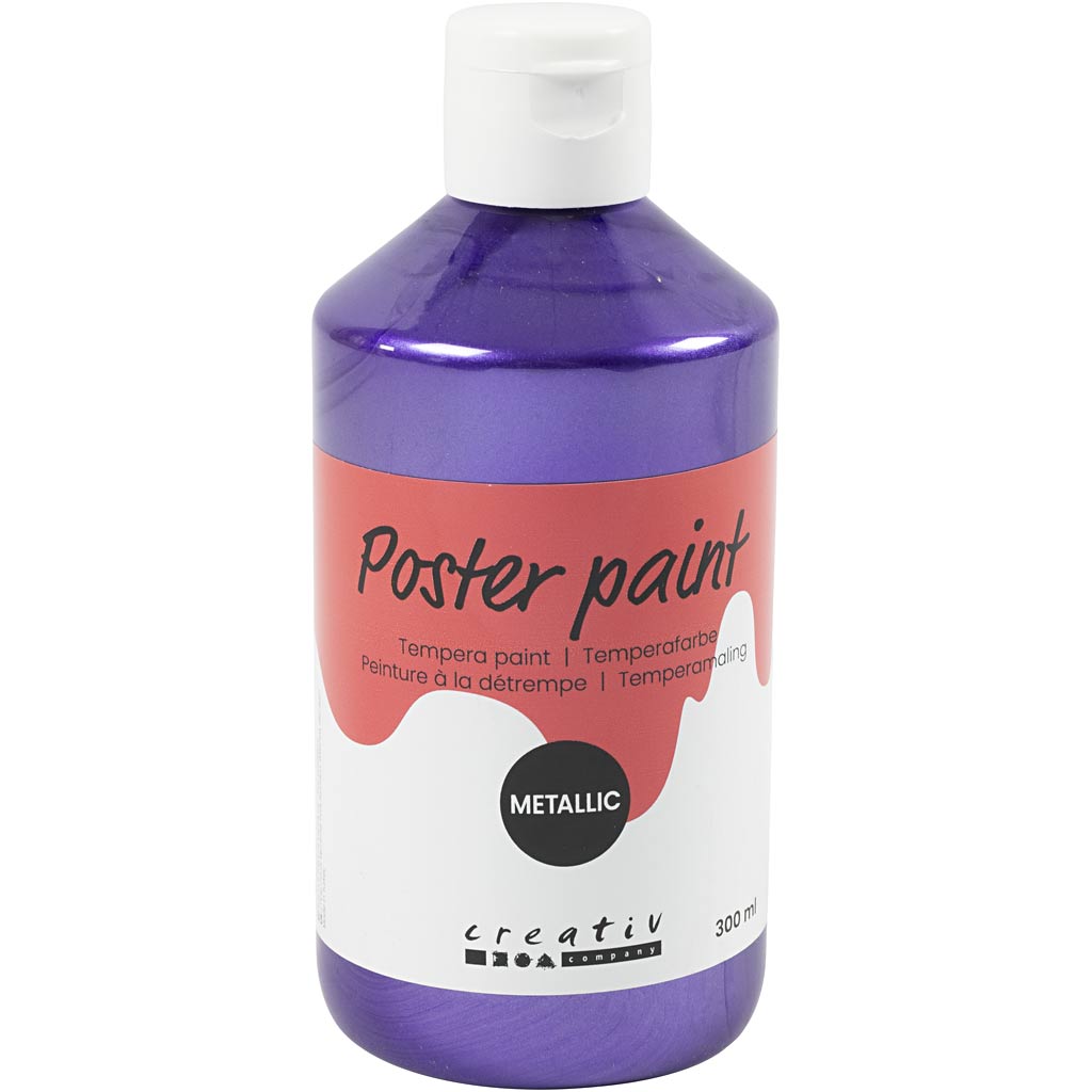 Peinture à la détrempe Creativ company métallisée, violet, 300 ml 1 boîte