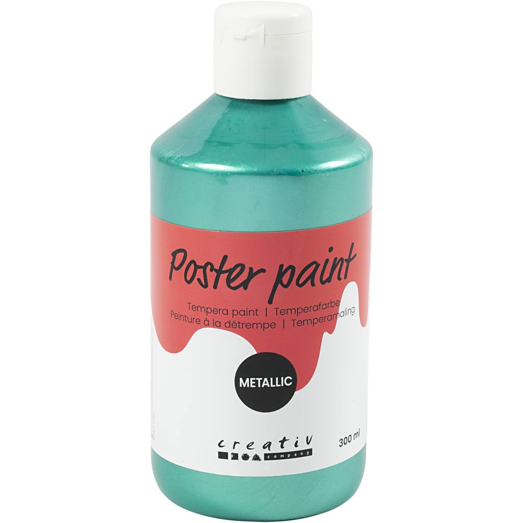 Peinture à la détrempe Creativ company métallisée, verte, 300 ml 1 boîte