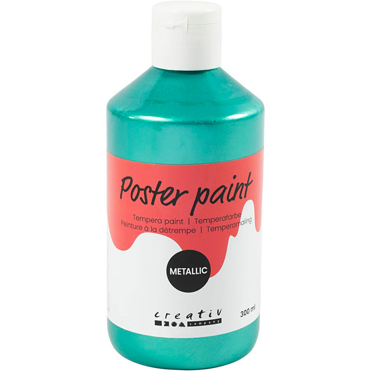 Peinture à la détrempe Creativ company métallisée, verte, 300 ml 1 boîte