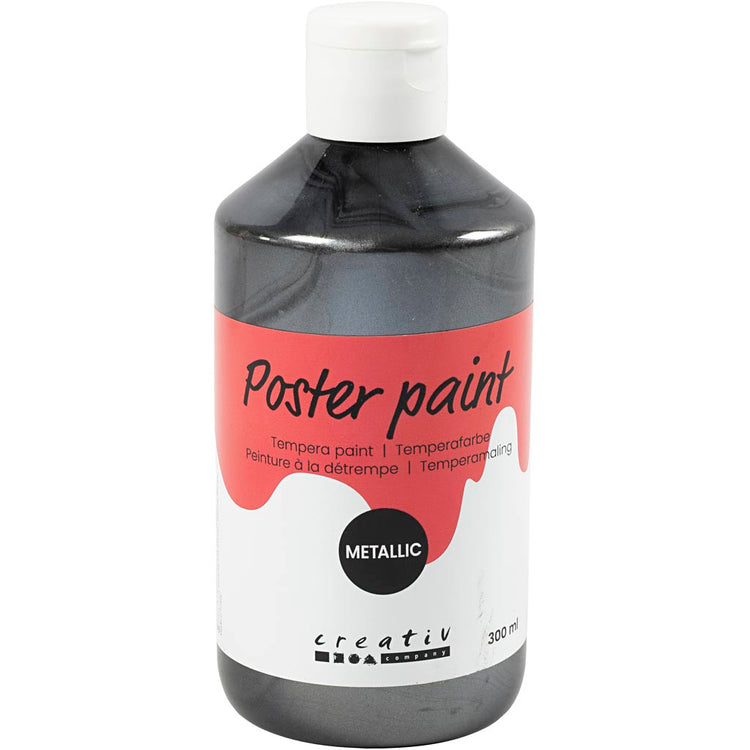 Peinture à la détrempe Creativ company métallisée, noire, 300 ml 1 boîte