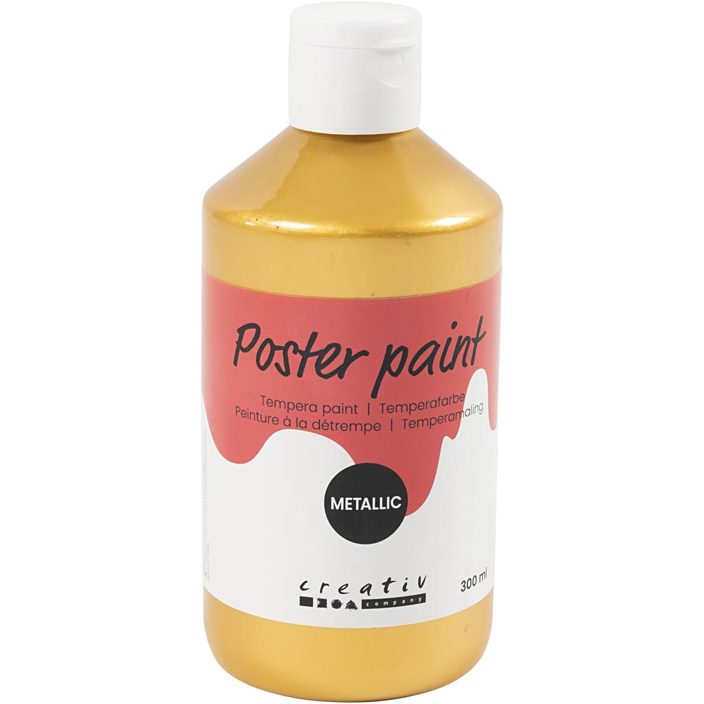 Peinture à la détrempe Creativ company métallisée, or, 300 ml 1 boîte