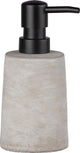 Wenko distributeur de savon villlena gris béton avec distributeur à pompe à savon noir